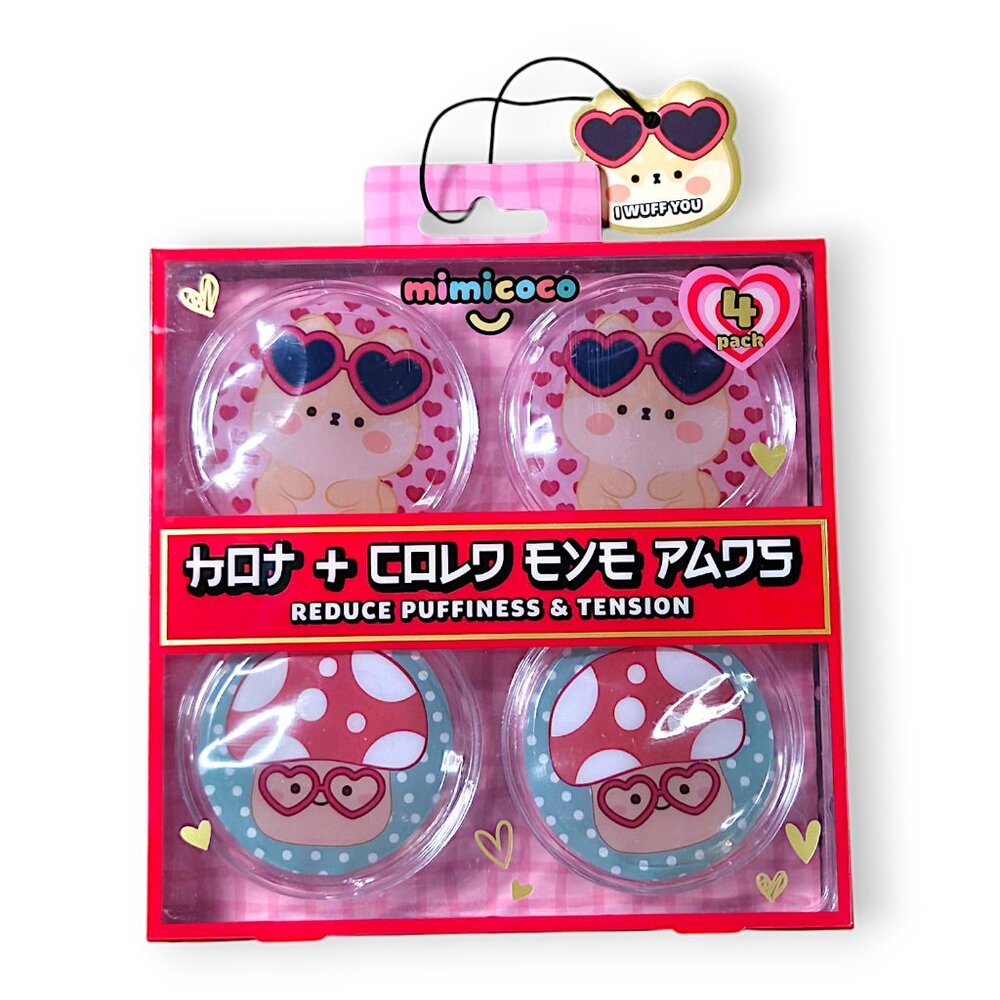Mimicoco Reusable Hot + Cold Eye Pads 4 Pack - Reduce Puffiness & Tension